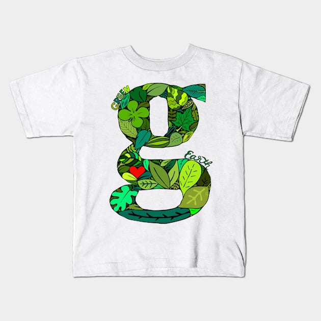 green earth Kids T-Shirt by gtee